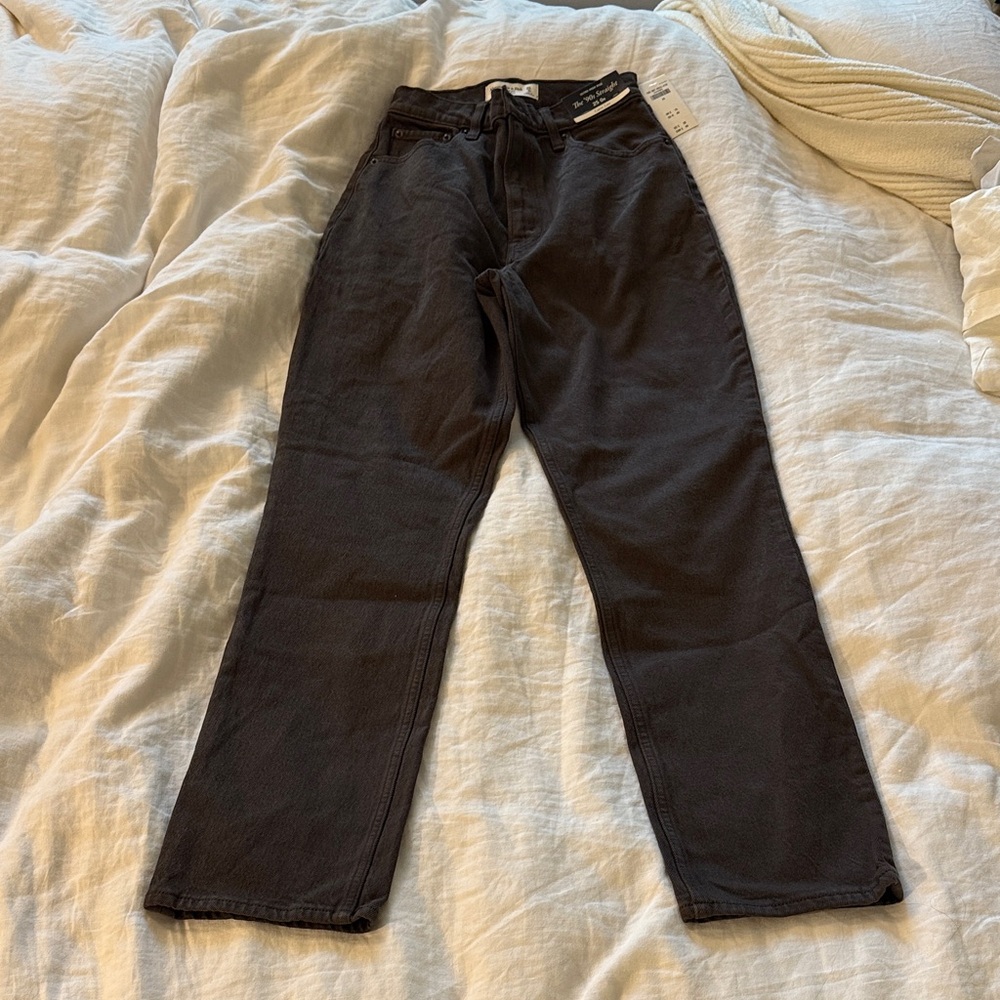 NWT Abercrombie & Fitch Dark Brown High Rise Women Jeans